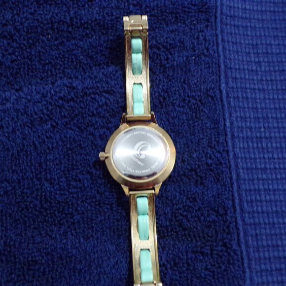CG Women's Stainless Gold Plated Quartz Turquoise - Picture 4 of 4